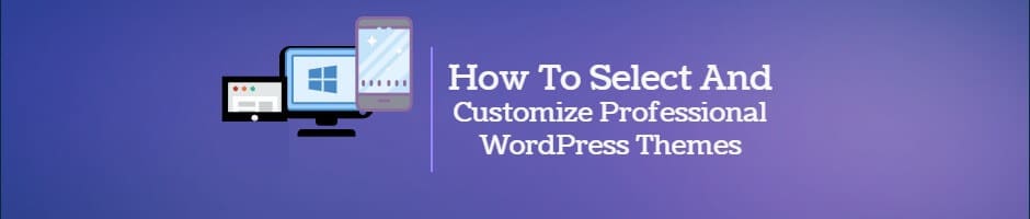 Select and Customize Professional WordPress Themes