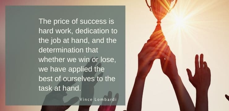 Inspirational by quotes Vince Lombardi