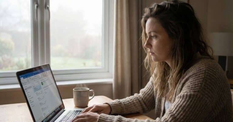 Inspirational quotes for entrepreneurs scene of woman staring at laptop in morning home office